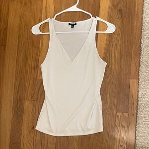 Express Cream V-Neck Tank Top
